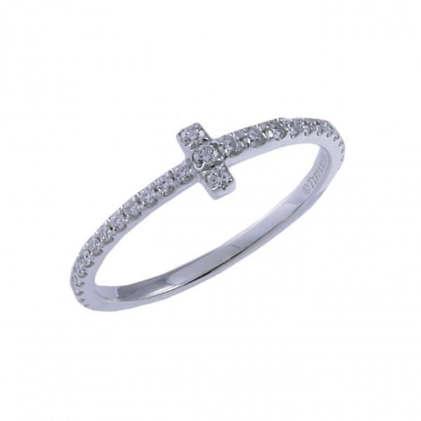 ティファニー Tワイヤー エタニティ リング K18WG ホワイトゴールド