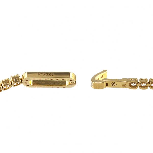K18 ダイヤモンド テニスブレスレット 10g K18イエローゴールド ダイヤモンド テニス ブレスレット : ジェム