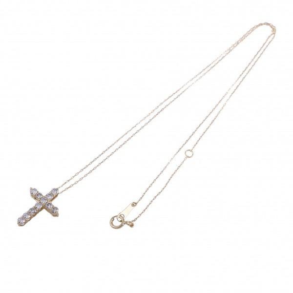【まとめ売り】 K18YG イエローゴールド ダイヤモンド クロス ネックレス 【UO1659712889】(58500円)