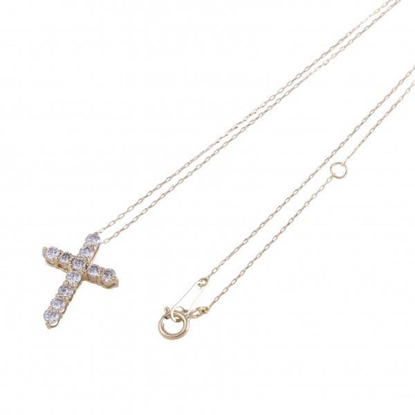 【まとめ売り】 K18YG イエローゴールド ダイヤモンド クロス ネックレス 【UO1659712889】(58500円)