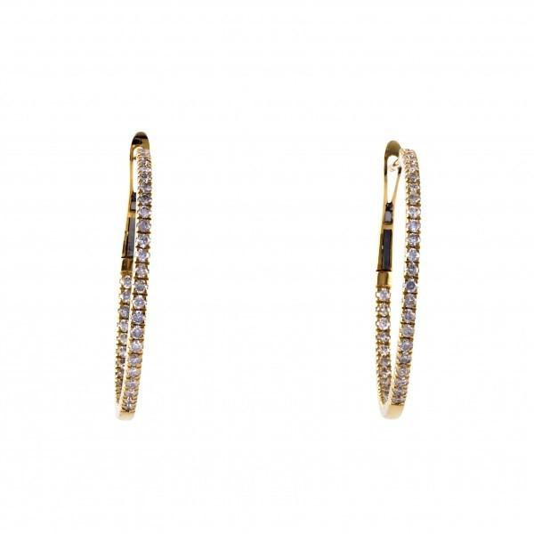 【タイムセール】 K18YG イエローゴールド ダイヤモンド OTHER ピアス フープ 【IQY4306723616】(151800円)