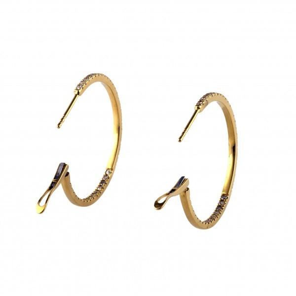 【タイムセール】 K18YG イエローゴールド ダイヤモンド OTHER ピアス フープ 【IQY4306723616】(151800円)