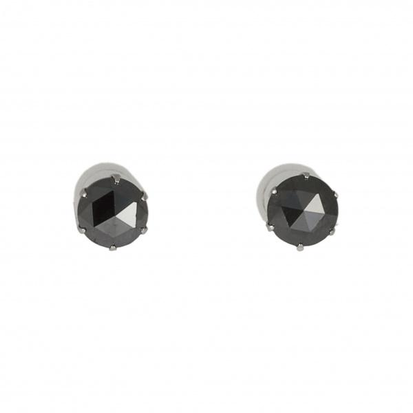 PT900 ブラックダイヤ ピアス : ジェムキャッスルゆきざき