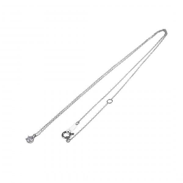 PT850/900プラチナ　ダイヤモンド　ネックレス PT850/900プラチナ「ライトブラウン」ステーションダイヤ