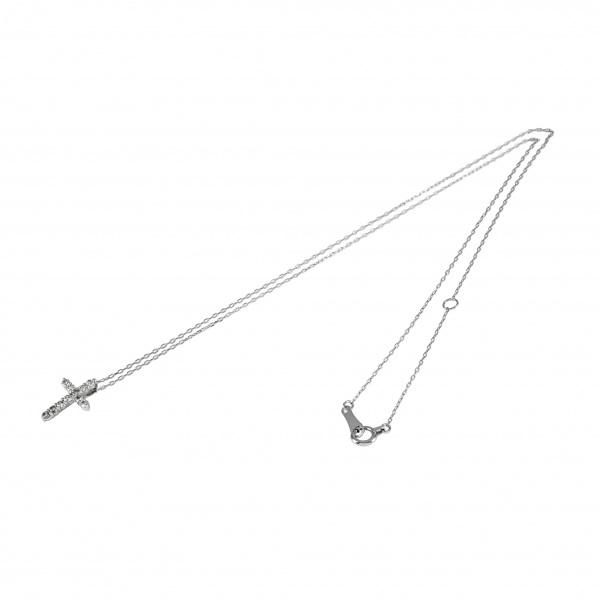 プラチナ900/850+0.30ct天然ダイヤモンドクロスネックレス プラチナ900 プラチナ850 ダイヤモンド クロス ネックレス