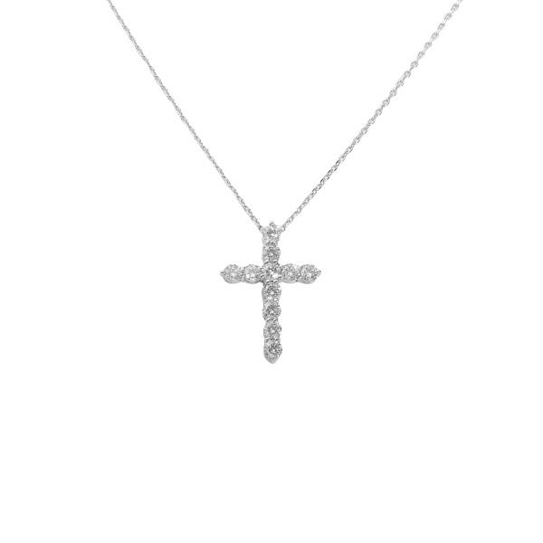 プラチナ　ダイヤクロスネックレス クロス ネックレス プラチナ PT900 PT850 ダイヤモンド 十字架