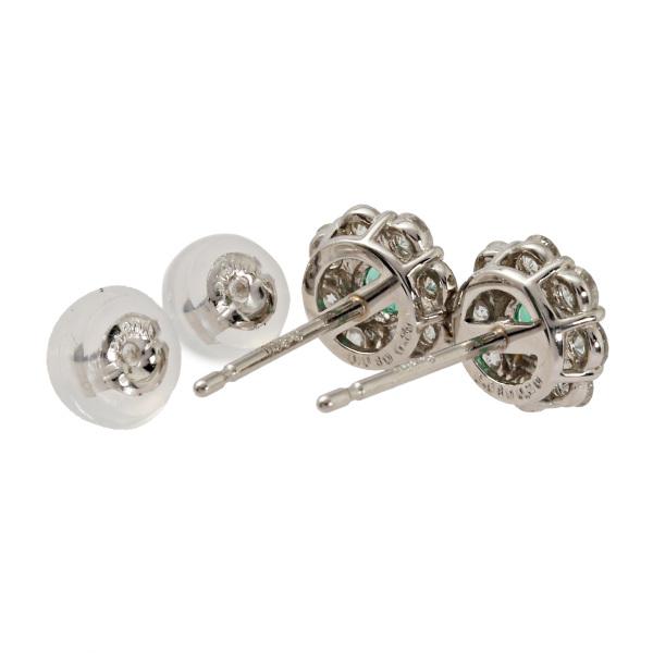 Pt900エメラルドピアス　新品未使用品 宝石 エメラルド ダイヤモンド ピアス イヤリング PT900