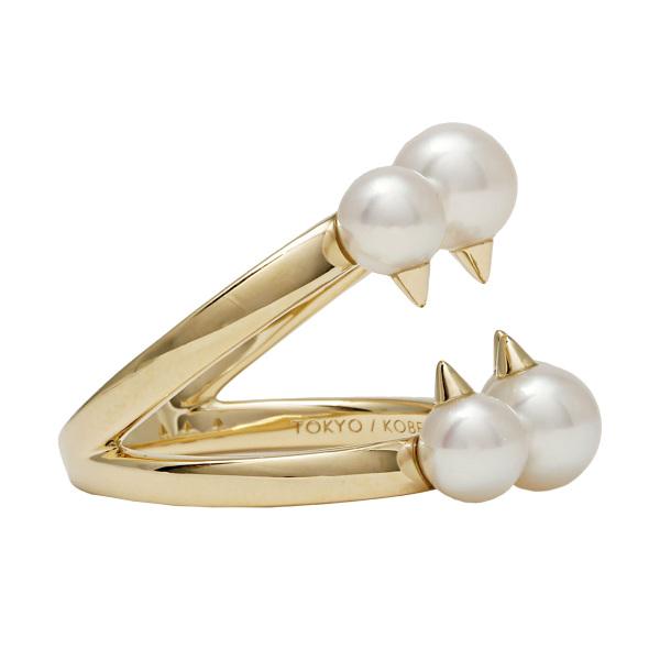 本日限定SALE！！TASAKI デインジャー シグネチャーリング YG タサキ デインジャーシグネチャー K18イエローゴールド リング 中古