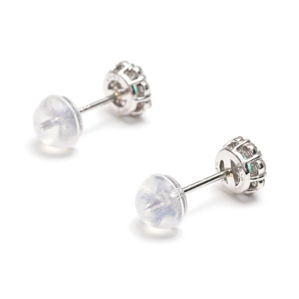 プラチナ エメラルドダイヤ ピアス PT900 女性へのプレゼント Pt900 エメラルド ピアス プラチナ900