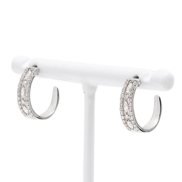 プラチナ900 ダイヤピアス プラチナ900 ダイヤモンド ピアス : ジェムキャッスル ゆきざき