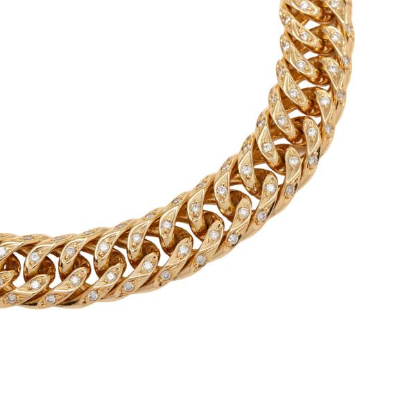 K18イエローゴールド ダイヤモンド 喜平 ブレスレット ダブル6面 約