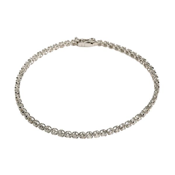 PT900/850 プラチナ ダイアモンド1CT ブレスレット プラチナ900 プラチナ850 ダイヤモンド テニス ブレスレット : ジェム