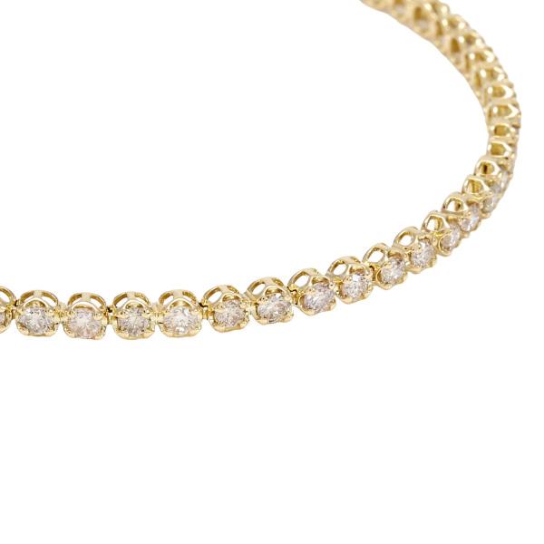 5ct ダイヤモンド テニスブレスレット K18YG 楽天市場】大人気！厳選 5ct ダイヤモンド K18 YG テニス