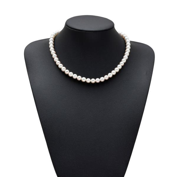 極希少　アコヤ　シルバーパール　ネックレス　大きさ7.1ｍｍ　長さ44ｃｍ 保証書・箱付】タサキ アコヤブルー パールネックレス 7.0-7.3