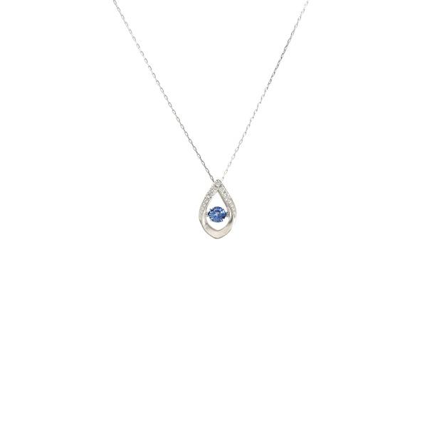 Pt900✨プラチナ900 ダイヤモンドネックレス　サファイア pt900 プラチナ ダイヤモンド ダイヤ ネックレス ペンダント