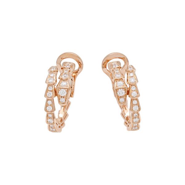 カナBVLGARI ピンクゴールドスタッドピアス BVLGARI（ブルガリ） セルペンティ(ヴァイパー) K18ピンクゴールド
