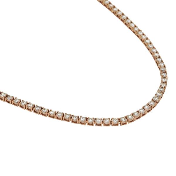 テニスダイヤネックレス　k18 K18ピンクゴールド ダイヤモンド テニス ネックレス : ジェム