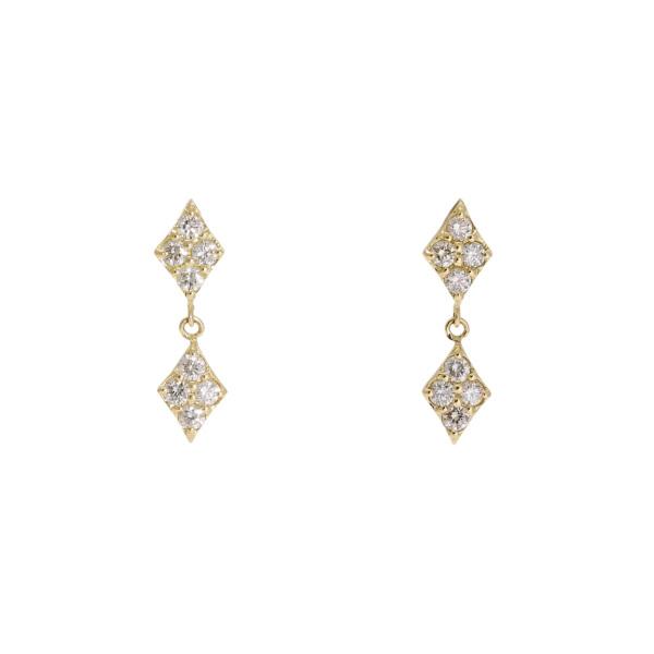 K18イエローゴールド ダイヤモンド ピアス : ジェムキャッスルゆきざき