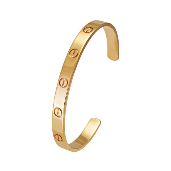 カルティエ ラブブレスレット オープン イエローゴールド 19号 正規品 Cartier（カルティエ） ラブ オープン クラシックモデル K18イエロー