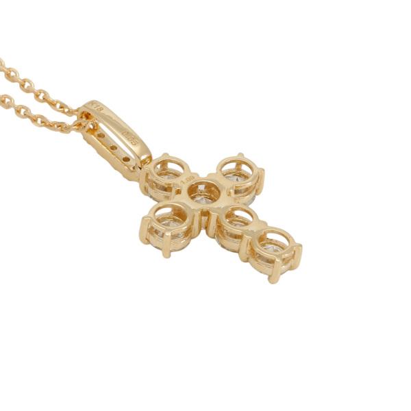 き*⭐様 超美品 K18 クロス ダイヤモンド トップ ネックレス ゴールド 金 K18イエローゴールド ダイヤモンド クロス ネックレス : ジェム