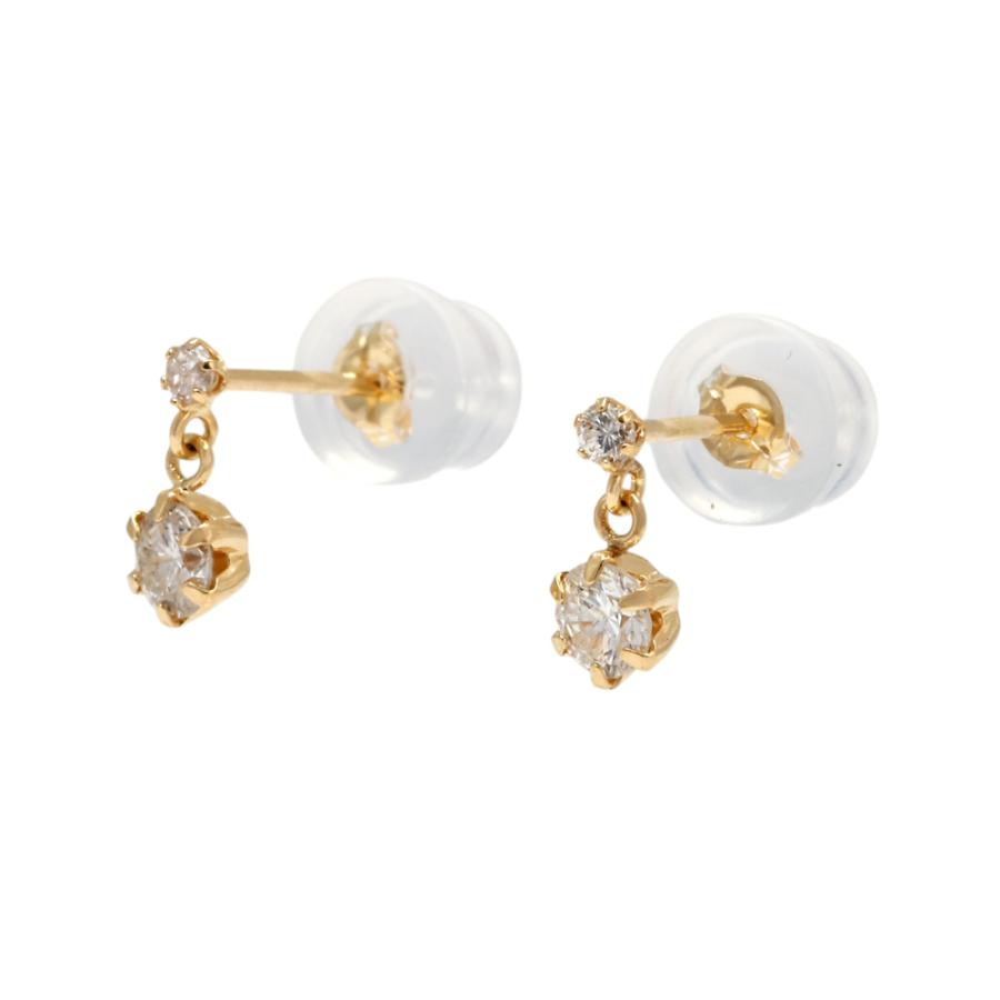 K18イエローゴールド ダイヤモンド ピアス : ジェムキャッスルゆきざき