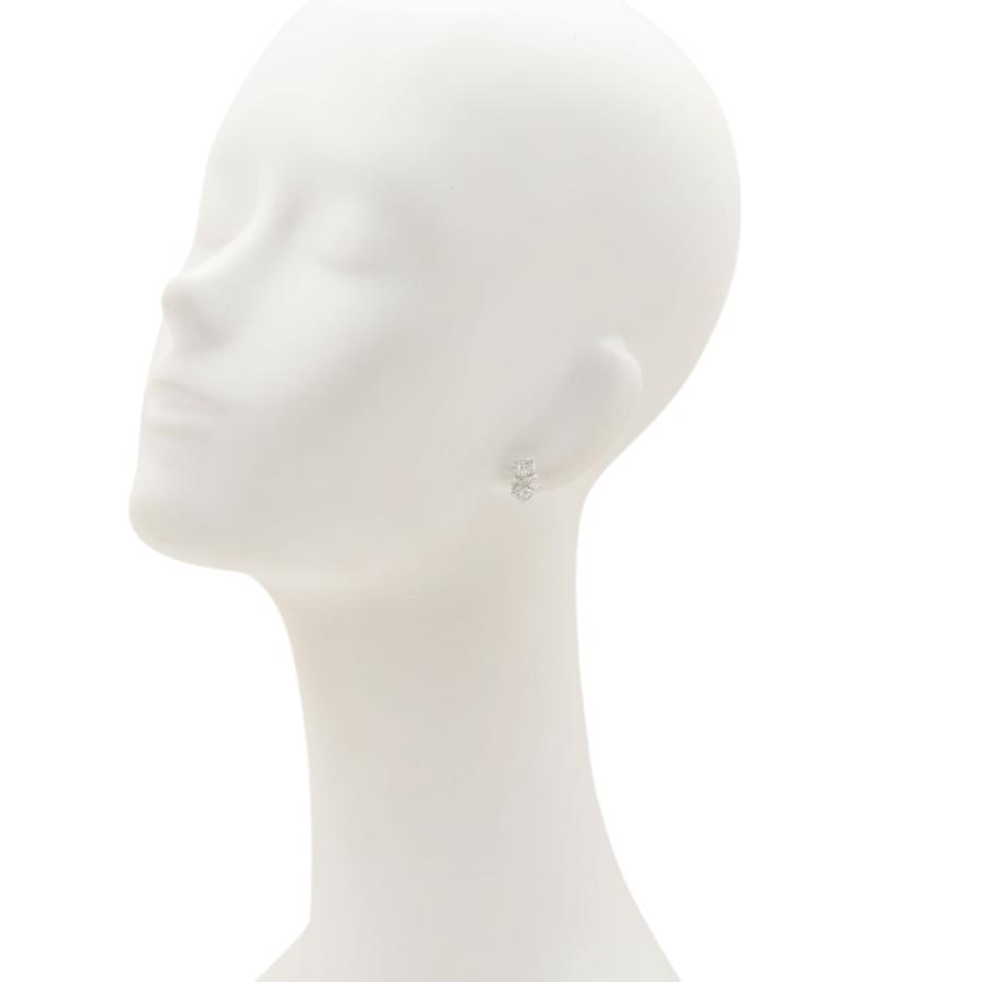 K18ホワイトゴールド ダイヤモンド ピアス : ジェムキャッスルゆきざき