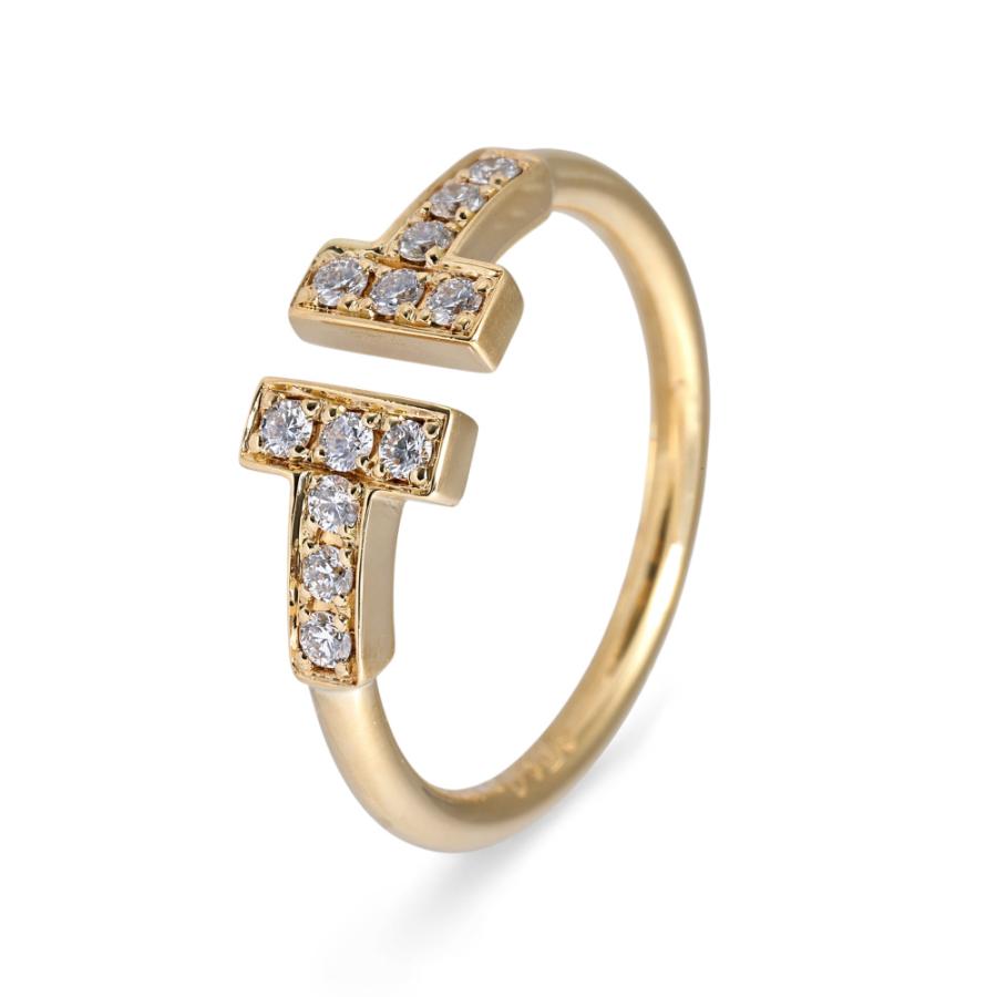 ティファニー リング T ワイヤー K18WG 12.5号 【中古】月末セール TIFFANY&Co.（ティファニー） T ワイヤー K18イエローゴールド リング