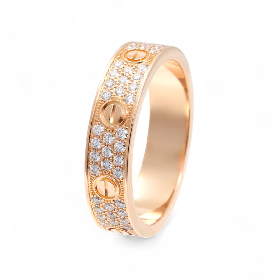 Cartier カルティエ ラブ リング スモールモデル パヴェ K18ピンク