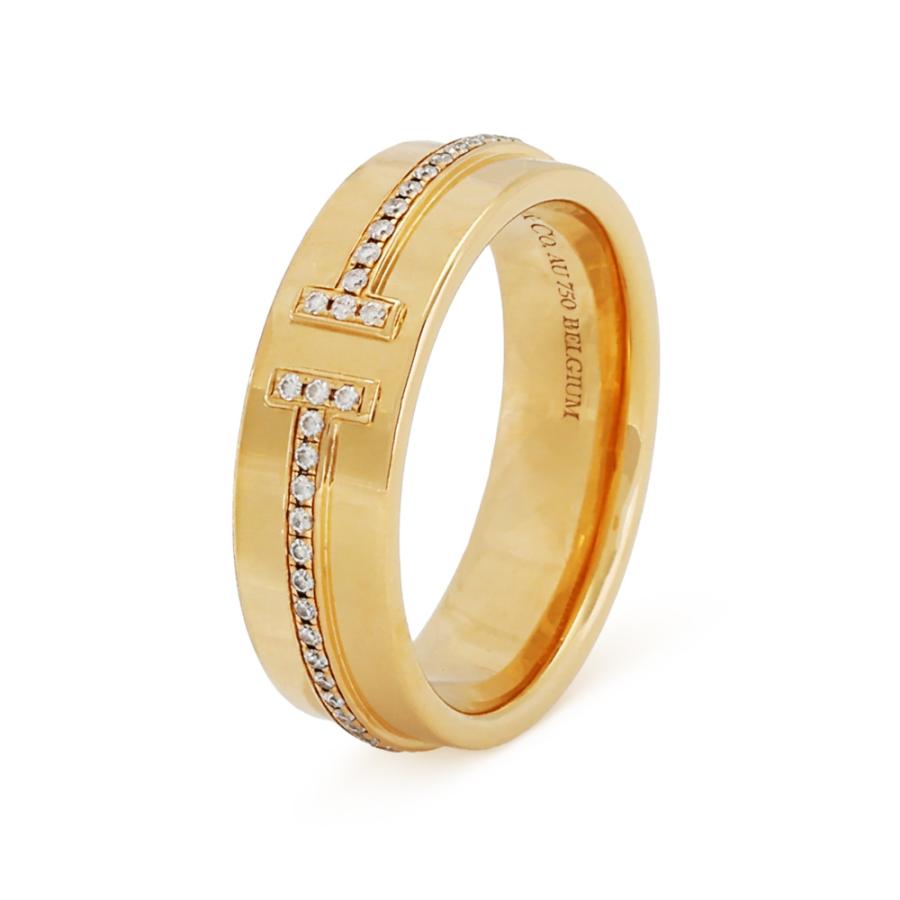 TIFFANY&Co.（ティファニー） T ワイド ダイヤモンド K18イエロー 