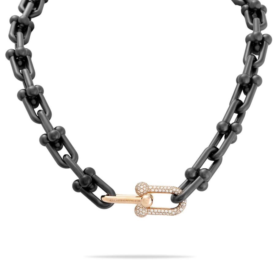 せーな　ハードウェアネックレス石ありゴールド TIFFANY&Co.（ティファニー） ハードウェア K18ピンクゴールド チタン