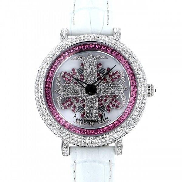 ファッションなデザイン アンコキーヌ ネオ Anne Coquine Neo レディアルバ ピンク L1-5A ホワイト文字盤 新品 腕時計 レディース 腕時計