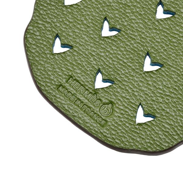 HERMES エルメス プティアッシュ(パイナップル) チャーム レザー