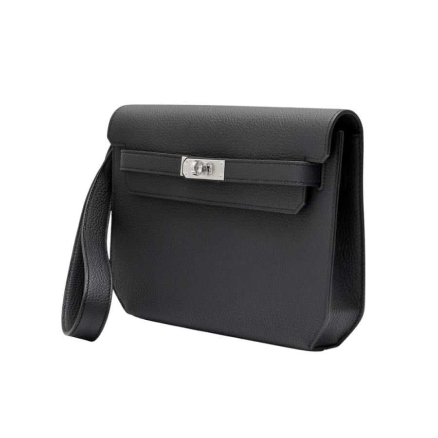 HERMES（エルメス） ケリー デペッシュ トゴ ブラック シルバー金具 G