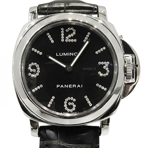 パネライ PANERAI ルミノール ベース ダイヤモンドコレクション 世界限定100本 PAM00130 ブラック文字盤 中古 腕時計 メンズ｜gc-yukizaki