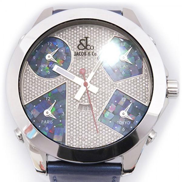 ジェイコブ JACOB&CO ファイブタイムゾーン JC-78 全面ダイヤ文字盤 新品 腕時計 メンズ｜gc-yukizaki