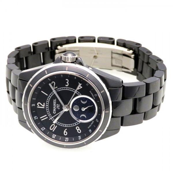 シャネル CHANEL J12 ファーズ ドゥ リュヌ H3406 ブラック文字盤 新品 腕時計 メンズ