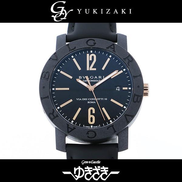 オリジナル メンズ 腕時計 未使用 ブラック文字盤 p40bcgld カーボンゴールド ブルガリブルガリ Bvlgari ブルガリ メンズ腕時計