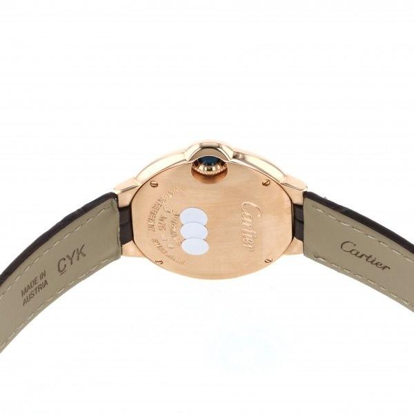 カルティエ バロンブルー33ｍｍ W6920097 PG/革 シルバー 自動巻き レディース 41100099051【中古】【アラモード】 BALLON BLEU DE CARTIER カルティエ Cartier バロンブルー W6920097