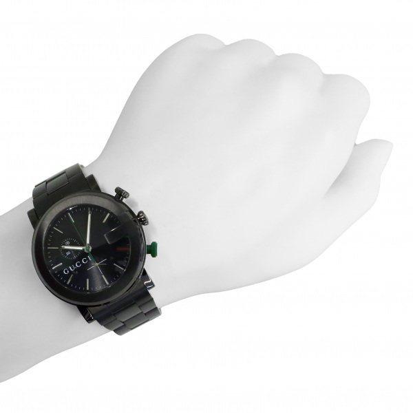 GUCCI（グッチ） GUCCI Gクロノ YA101331 ブラック文字盤 新品 腕時計