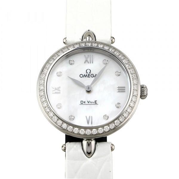 【驚きの価格が実現！】 オメガ OMEGA レディース 腕時計 新品 ホワイト文字盤 424.18.27.60.55.001 デュードロップ プレステージ デ・ヴィル 腕時計
