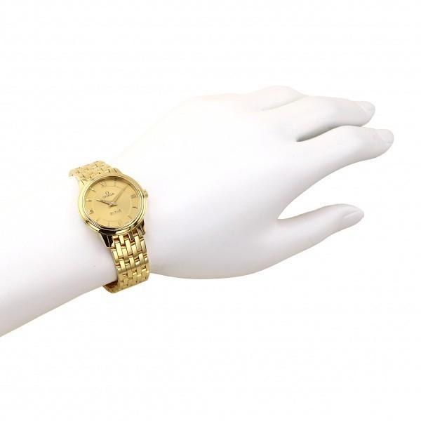✨OMEGA✨オメガ✨Deville✨デヴィル✨ゴールド文字盤✨レザー✨腕時計✨ OMEGA】オメガ デビル/デヴィル 腕時計 1350 金メッキ×レザー