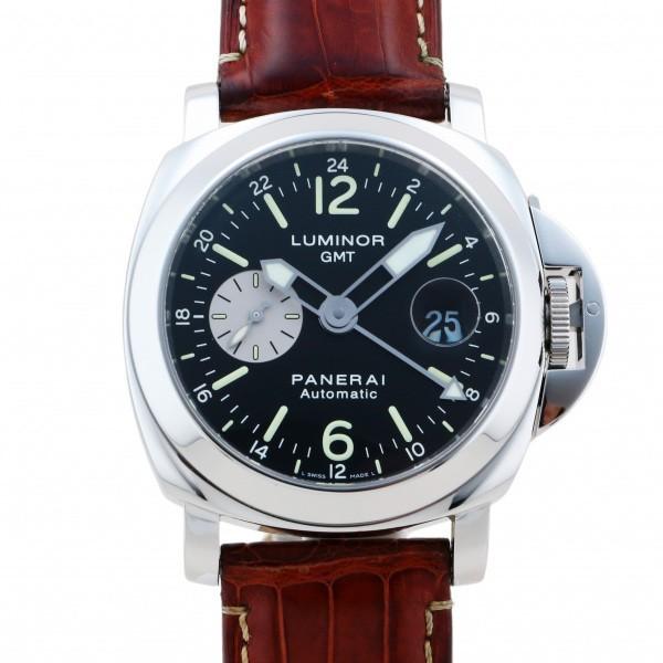 パネライ PANERAI ルミノール GMT PAM00088 ブラック/シルバー文字盤 中古 腕時計 メンズ :W203671:ジェム