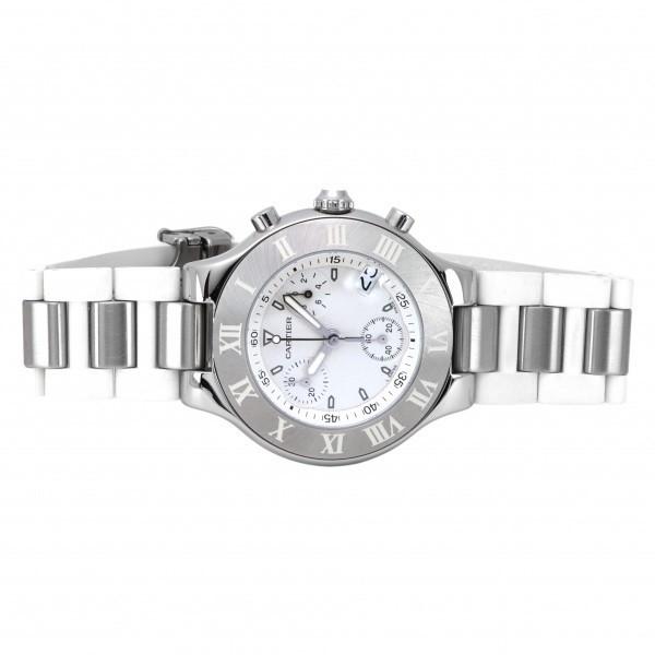 Cartier カルティエ マスト21 クロノスカフ W10184U2 ホワイト Cartier カルティエ マスト21 クロノスカフ W10184U2 ホワイト