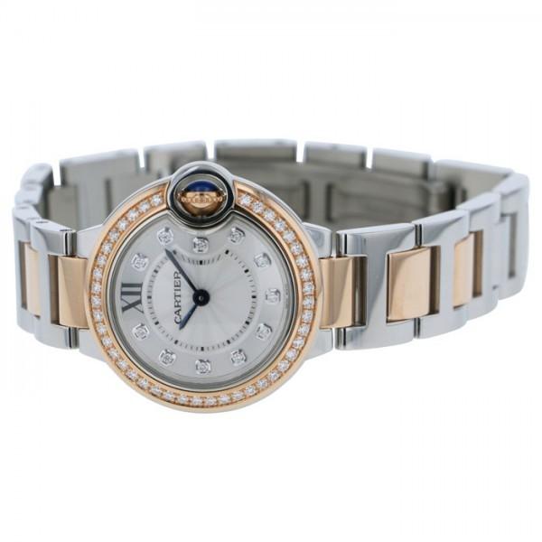 カルティエ Cartier バロンブルー 28mm W3BB0009 シルバー K18PG/SS クオーツ レディース 腕時計 カルティエ バロンブルー 28mm W3BB0009 | 時計・ブランド腕時計専門店
