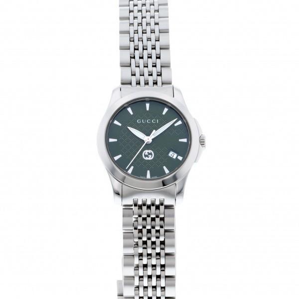 GUCCI 腕時計 レディース クォーツ グリーン シルバー YA1265008 YA1265008 Gucci G-Timeless