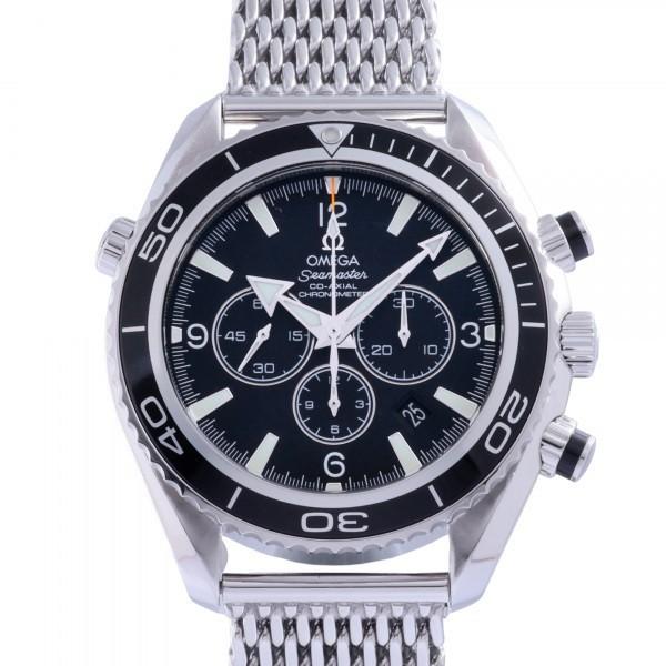 2022年ファッション福袋 オメガ OMEGA メンズ 腕時計 中古 ブラック文字盤 2210.52.00 クロノグラフ プラネットオーシャン600m シーマスター 腕時計
