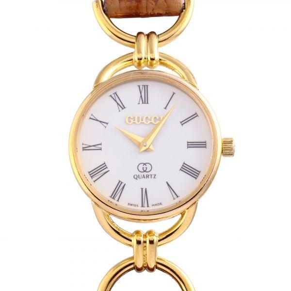 グッチ GUCCI 6000L ホワイト文字盤 中古 腕時計 レディース