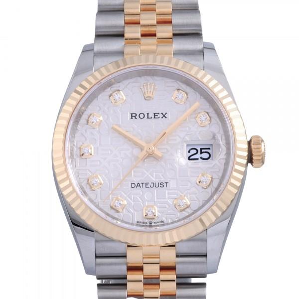 【楽ギフ_包装】 126233G デイトジャスト ROLEX ロレックス シルバー文字盤 メンズ 腕時計 新品 腕時計