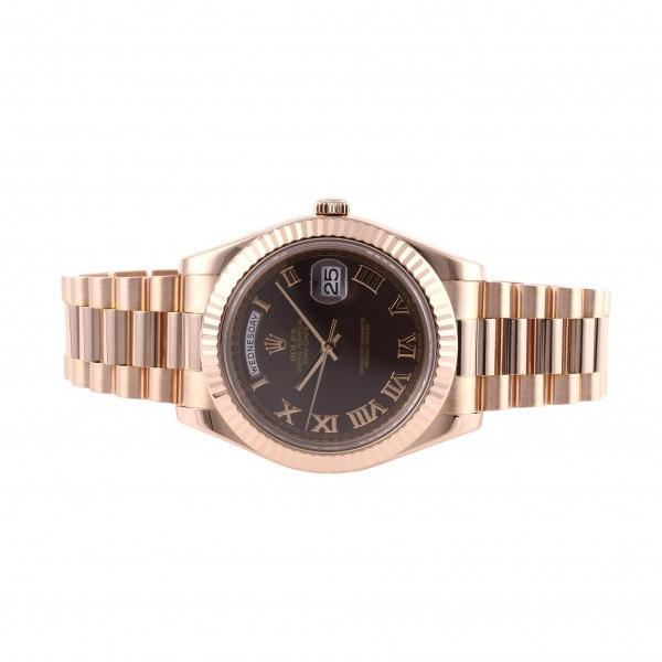 デイデイトII ロレックス ROLEX 218235 チョコレート/ローマ文字盤