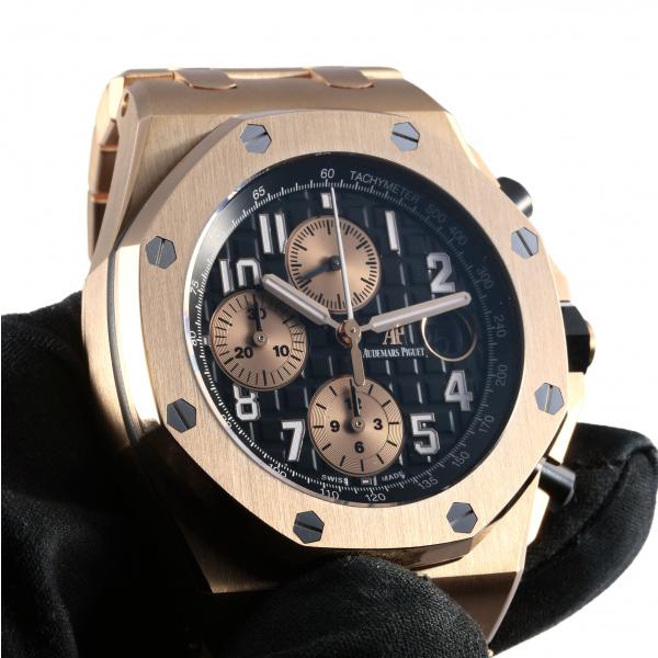 オーデマ・ピゲ AUDEMARS PIGUET ロイヤルオーク オフショア クロノグラフ 26470OR.OO.1000OR.03 ブラック/ピンク文字盤 中古 腕時計 メンズ｜gc-yukizaki｜06